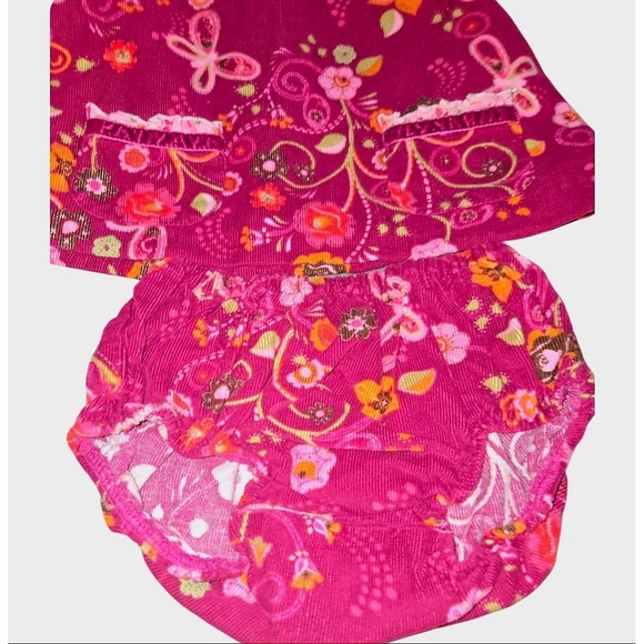 [[CHILDREN'S PLACE]] Corduroy Floral Dress & Bloomers Set 0-3 Months - Picture 5 of 12
